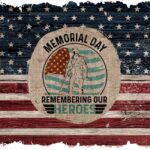 Honor the Fallen - rustic memorial day image on an American flag background https://www.publicdomainpictures.net/en/view-image.php?image=390861&picture=memorial-day-poster